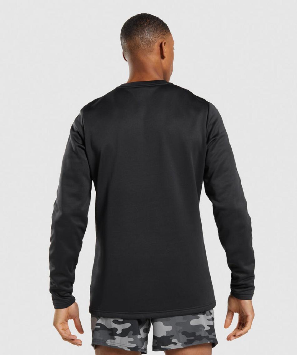 Correr Con Capucha Gymshark Arrival Crew Sweatshirt Hombre Negras | CO 3669HAP